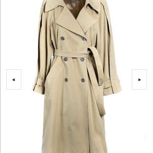 ALBERTA FERRETTI tan belted trench coat - cape style